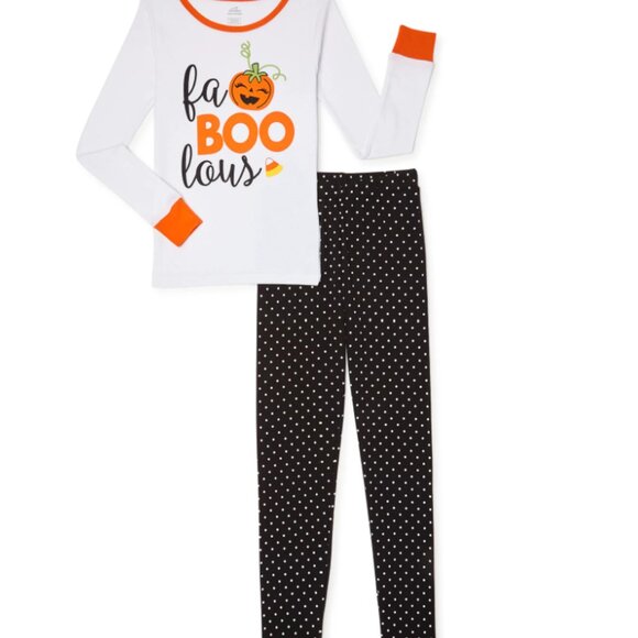 Halloween: "Fa Boo Louse" Girls Pajamas Set - Picture 5 of 5